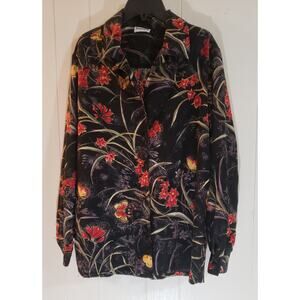 BonWorth size large black woven button up